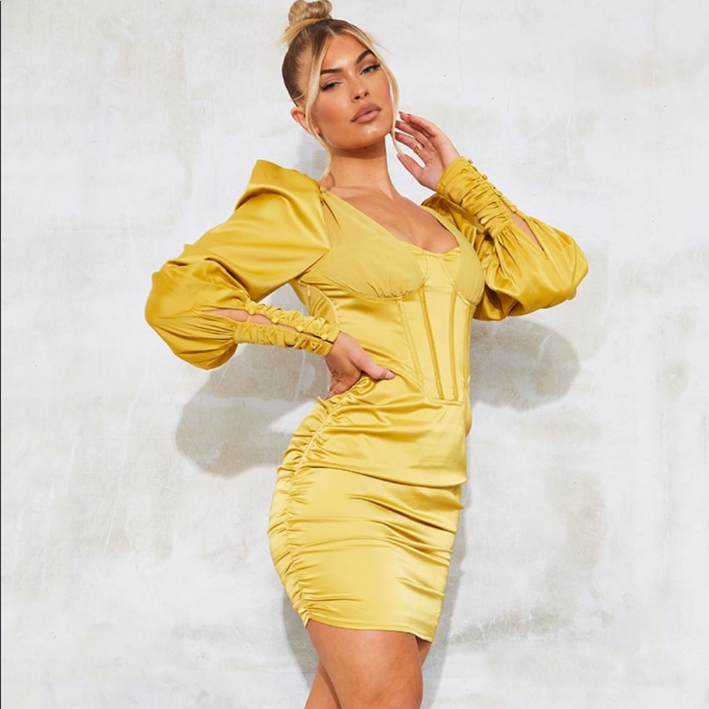 Satin Corset Bodycon Dress